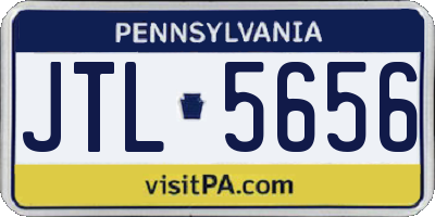 PA license plate JTL5656