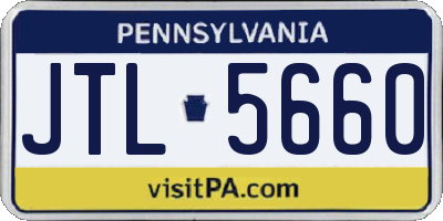 PA license plate JTL5660