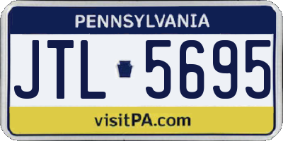 PA license plate JTL5695