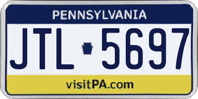 PA license plate JTL5697