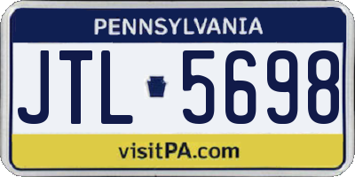 PA license plate JTL5698
