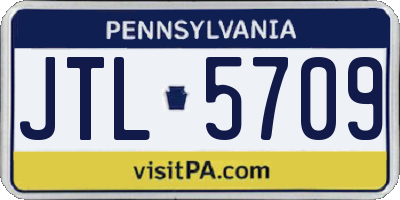 PA license plate JTL5709