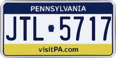 PA license plate JTL5717
