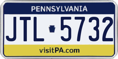 PA license plate JTL5732
