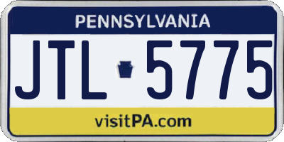 PA license plate JTL5775