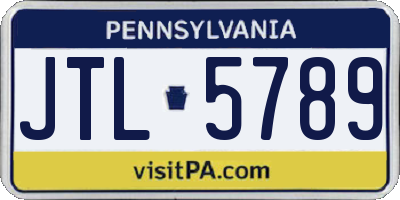 PA license plate JTL5789