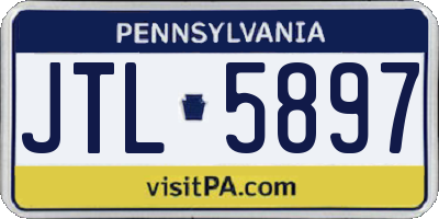 PA license plate JTL5897