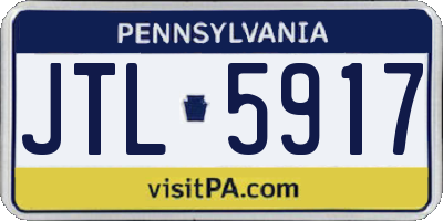 PA license plate JTL5917