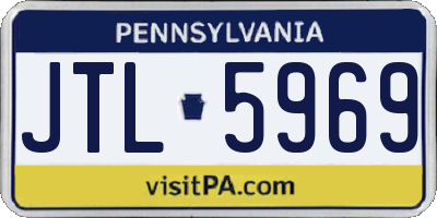 PA license plate JTL5969
