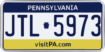 PA license plate JTL5973