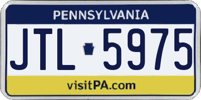 PA license plate JTL5975