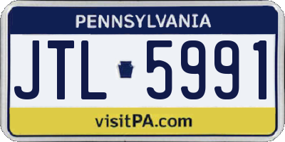 PA license plate JTL5991