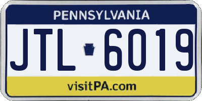 PA license plate JTL6019