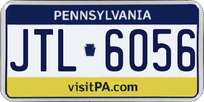 PA license plate JTL6056