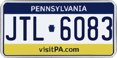 PA license plate JTL6083