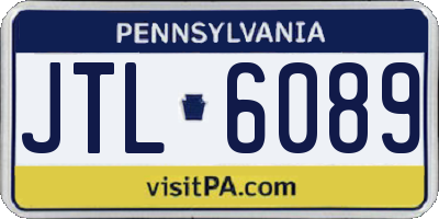 PA license plate JTL6089