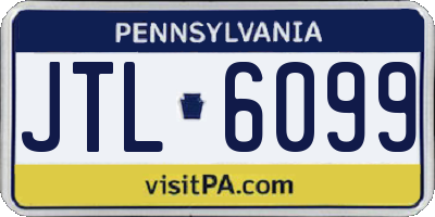 PA license plate JTL6099