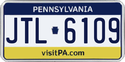 PA license plate JTL6109