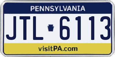 PA license plate JTL6113