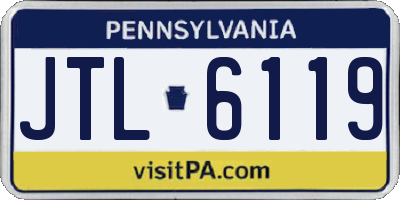 PA license plate JTL6119
