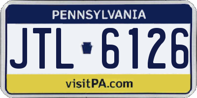 PA license plate JTL6126