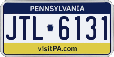 PA license plate JTL6131