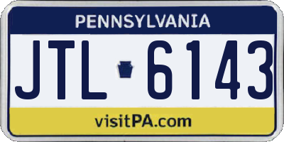 PA license plate JTL6143