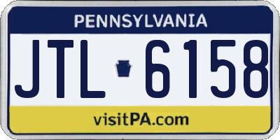 PA license plate JTL6158