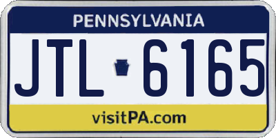PA license plate JTL6165