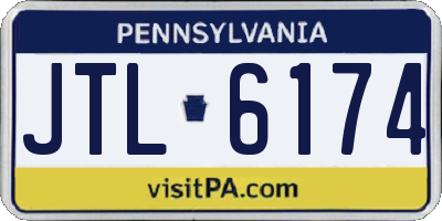 PA license plate JTL6174