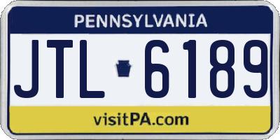 PA license plate JTL6189