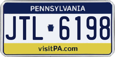 PA license plate JTL6198