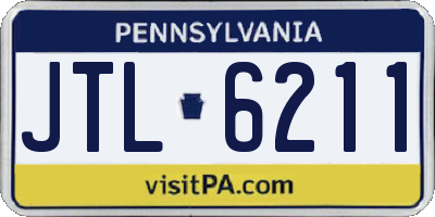 PA license plate JTL6211
