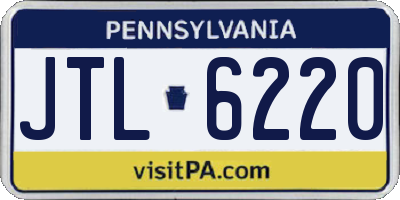 PA license plate JTL6220