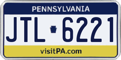 PA license plate JTL6221