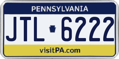 PA license plate JTL6222