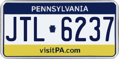 PA license plate JTL6237