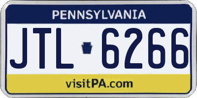 PA license plate JTL6266
