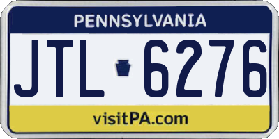 PA license plate JTL6276