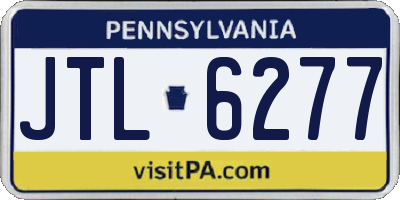 PA license plate JTL6277