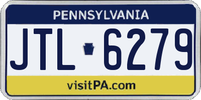 PA license plate JTL6279