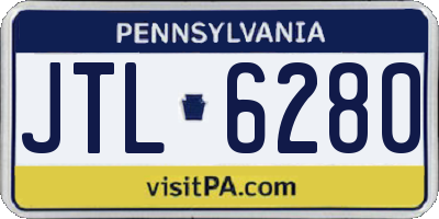 PA license plate JTL6280