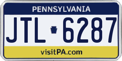 PA license plate JTL6287