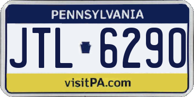 PA license plate JTL6290
