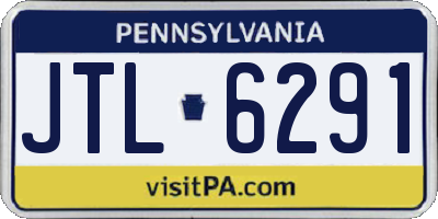 PA license plate JTL6291