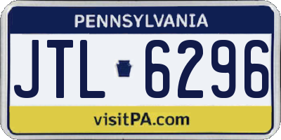 PA license plate JTL6296