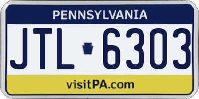 PA license plate JTL6303