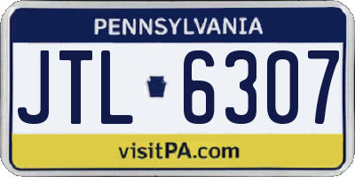 PA license plate JTL6307