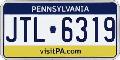 PA license plate JTL6319