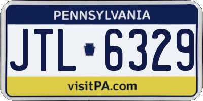 PA license plate JTL6329